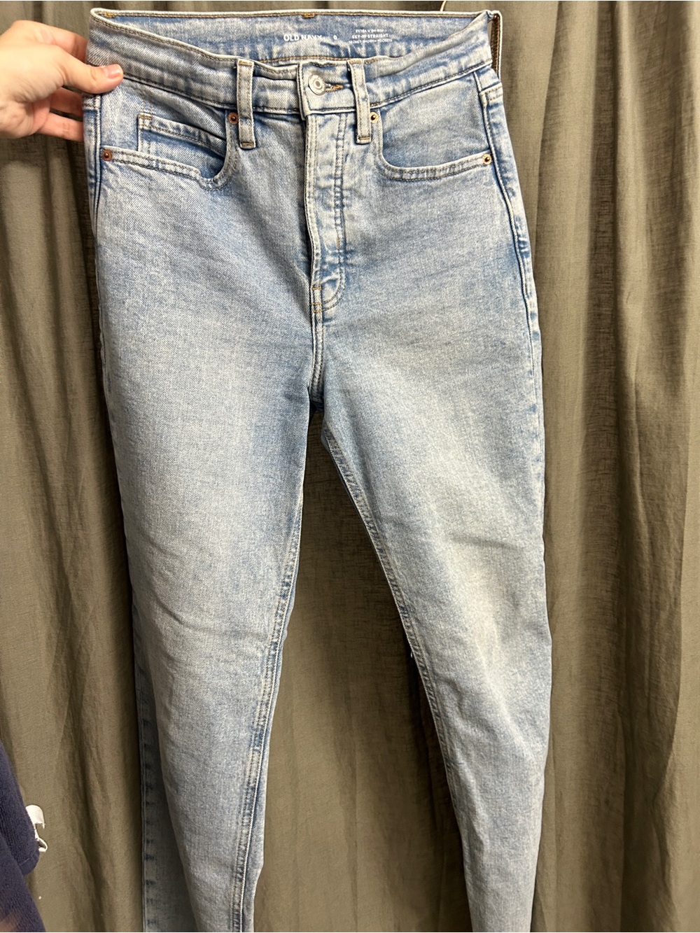 Old Navy extra high rise sky-hi Straight-Leg Jeans size 0